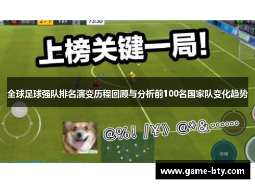 全球足球强队排名演变历程回顾与分析前100名国家队变化趋势